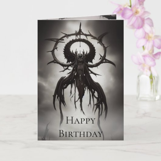 Dark Gothic Horror Art: Dark Omen Karte (Orchidee)