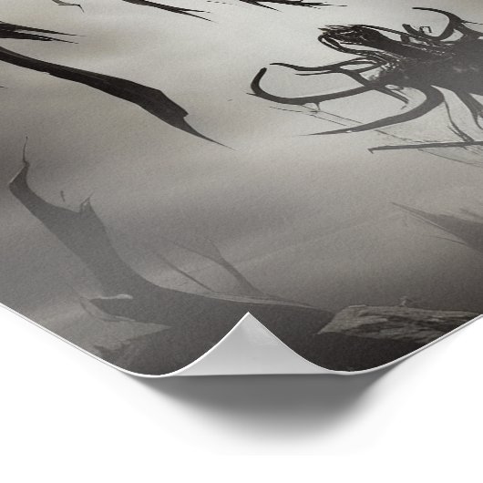 Dark Gothic Horror Art: Dark Omen Poster (Ecke)