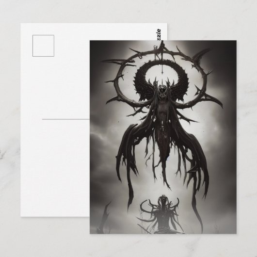 Dark Gothic Horror Art: Dark Omen Postkarte (Vorne/Hinten)