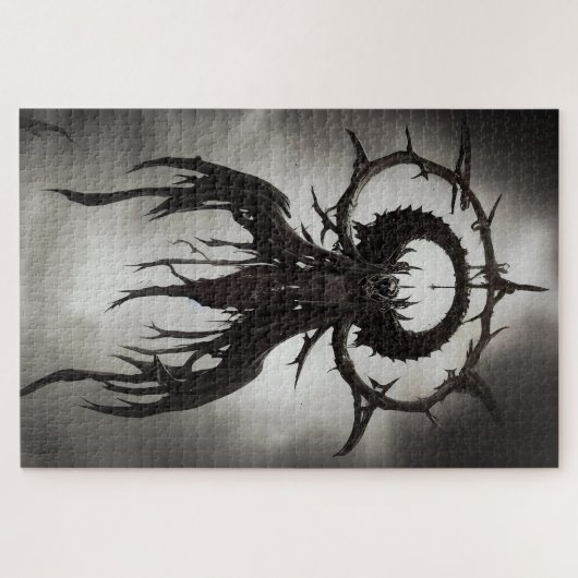 Dark Gothic Horror Art: Dark Omen Puzzle (Horizontal)