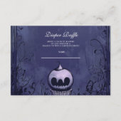 Dark Gothic Lila Halloween Diapper Raffle Begleitkarte (Vorderseite)