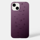 Dark Gothic Melody: Ombre Musical Notes Phone Case (Rückseite)
