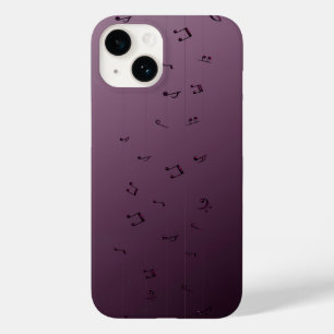 Dark Gothic Melody: Ombre Musical Notes Phone Case