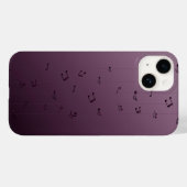 Dark Gothic Melody: Ombre Musical Notes Phone Case (Rückseite (Horizontal))