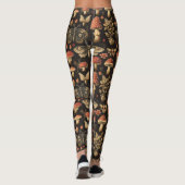 Dark Gothic Mushroom Specimen Dark Academia Moth Leggings (Rückseite)