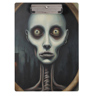 Dark Gothic Portrait Clipboard - Eerie Horror-Them Klemmbrett