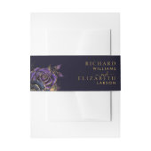 Dark Gothic Rose Glitzer Wedding Einladungsbanderole (Vorderseite Beispiel)