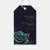 Dark Gothic Rose Glitzer Wedding Geschenkanhänger (Vorderseite)