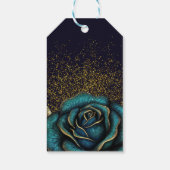 Dark Gothic Rose Glitzer Wedding Geschenkanhänger (Rückseite)