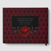 Dark Gothic Rose Wedding Gästebuch (Rückseite)