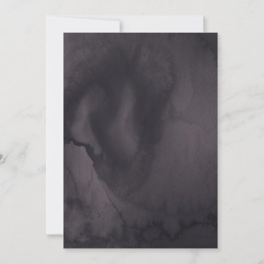 Dark Gothic Rote Rose & Mirror Fantasy Handfasts Einladung (Rückseite)