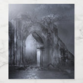 Dark Gothic Ruins Archway Weinetikett (Einzelnes Label)
