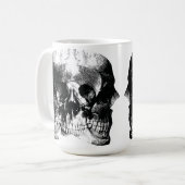 Dark Gothic Skull Art Kaffeetasse (Vorderseite Links)