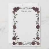 Dark Gothic Skull & Rose Wedding Thank You Mitteilungskarte (Vorderseite)