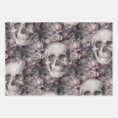 Dark Gothic Skull & Script Wrapping Paper Sheets Geschenkpapier Set (Vorderseite 2)