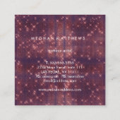 Dark Gothic Sparkle Beauty Stylist Quadratische Visitenkarte (Rückseite)