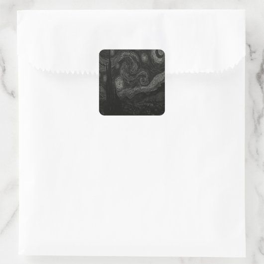 Dark Gothic Starry Night Sticker (Tasche)
