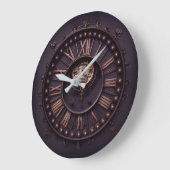 Dark Gothic Steampunk Clock With Roman Numbers Große Wanduhr (Winkel)