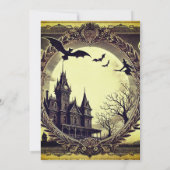 Dark Gothic Vintage Viktorianisch Spooky Halloween Einladung (Rückseite)