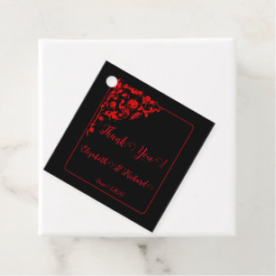Dark Gothic Wedding "Danke" Geschenkanhänger