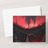 Dark Gothic Wedding Einladung | Bride & Knight (Rückseite)