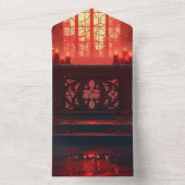 Dark Gothic Wedding Einladung | Bride & Knight (Innen)