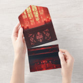 Dark Gothic Wedding Einladung | Bride & Knight (Abreißtisch)