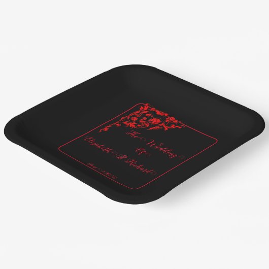 Dark Gothic Wedding Pappteller (Gewinkelt)