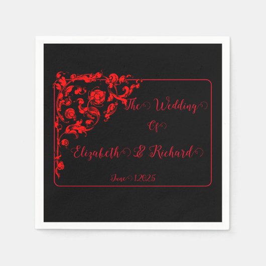 Dark Gothic Wedding Serviette (Vorderseite)