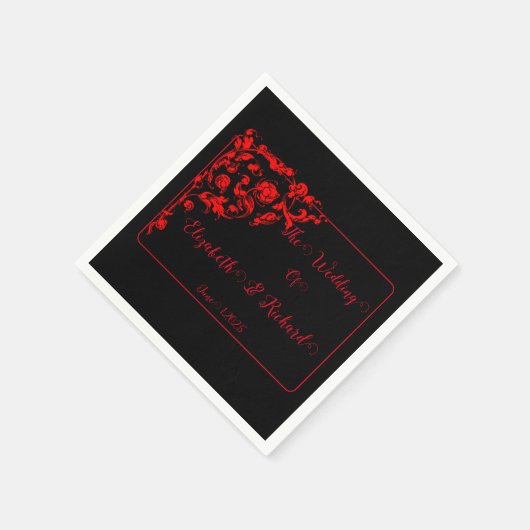 Dark Gothic Wedding Serviette (Ecke)