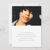 Dark Grade Fade Overlay Moderne Foto University Ankündigung (Rückseite)