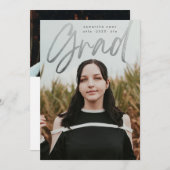 Dark Grade Fade Overlay Moderne Foto University Ankündigung (Vorne/Hinten)