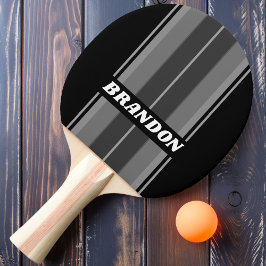 Dark Gradient Rainbow Board Streifen mit Namen Tischtennis Schläger