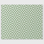 Dark Grass Green Geometric Deko Cube Pattern Geschenkpapier (Flach)