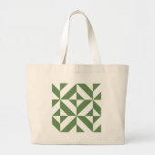 Dark Grass Green Geometric Deko Cube Pattern Jumbo Stoffbeutel (Vorne)