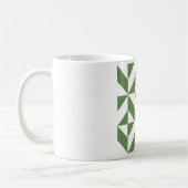 Dark Grass Green Geometric Deko Cube Pattern Kaffeetasse (Links)