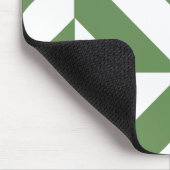 Dark Grass Green Geometric Deko Cube Pattern Mousepad (Ecke)