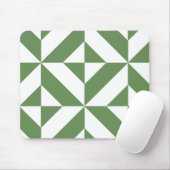 Dark Grass Green Geometric Deko Cube Pattern Mousepad (Mit Mouse)