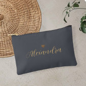 dark gray accessory bag, personalized makeup bag zubehörtasche