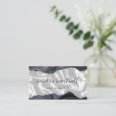 Dark Gray Agate Silver Glitter Stylist Appointment Visitenkarte (Stehend Vorderseite)