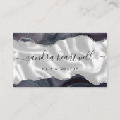 Dark Gray Agate Silver Glitter Stylist Appointment Visitenkarte (Vorderseite)