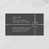 Dark Gray Architecture Firm Visitenkarte (Rückseite)