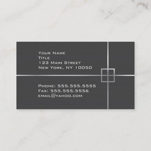 Dark Gray Architecture Firm Visitenkarte (Rückseite)