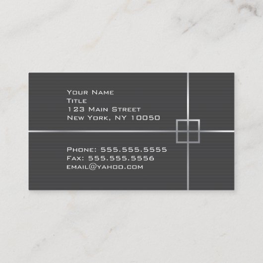Dark Gray Architecture Firm Visitenkarte (Rückseite)