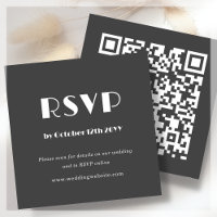 Dark Gray Art Deco | QR-Code | HochzeitsrSVP