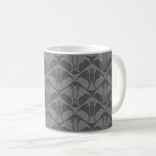 Dark Gray Batty Coffee Tasse (VorderseiteRechts)