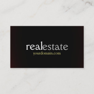 Dark Gray Black Real Anwesen Agent Business Card Visitenkarte