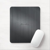 Dark Gray Brushed Metal Look Mouse Pad Mousepad (Mit Mouse)