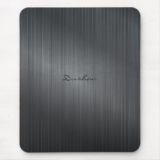 Dark Gray Brushed Metal Look Mouse Pad Mousepad (Vorne)