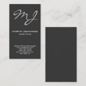 Dark Gray Business Card Visitenkarte (Vorne/Hinten)